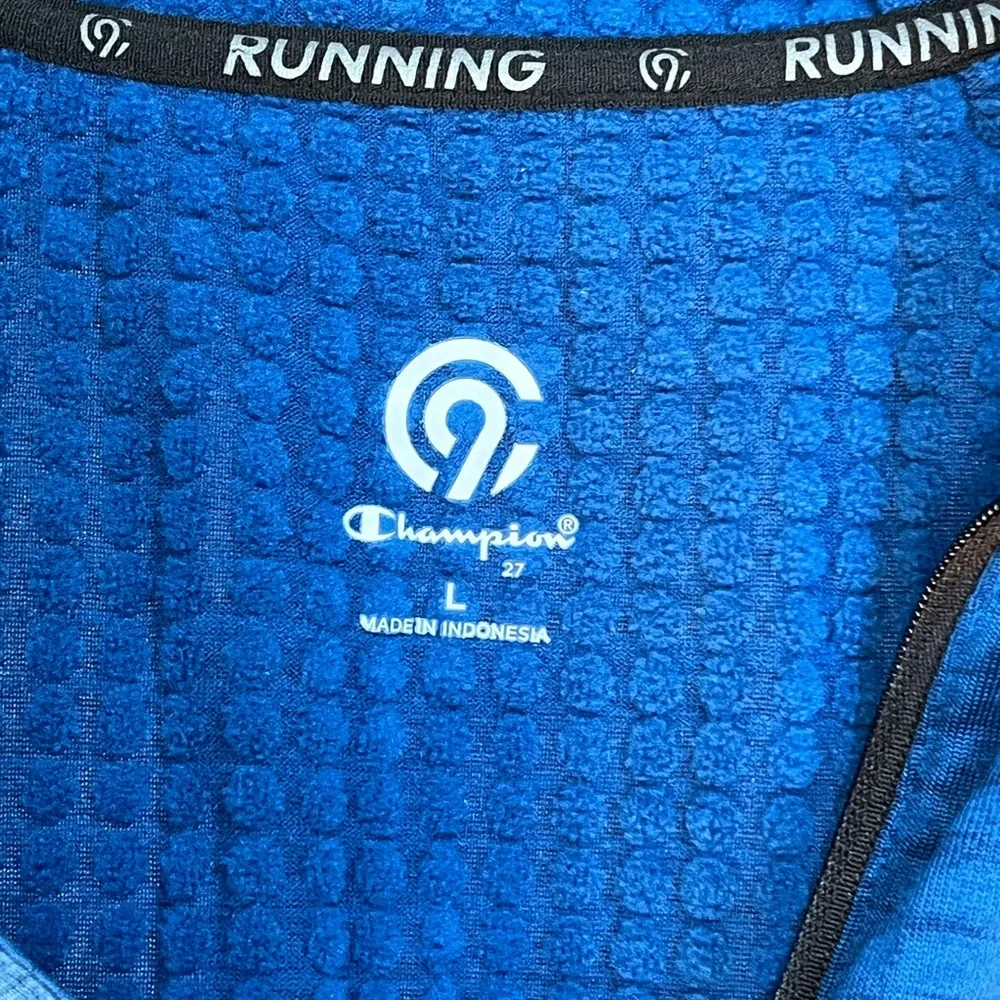 C9 Champion men's blue long-sleeve running quarter-zip pullover - large - Picture 3 of 5